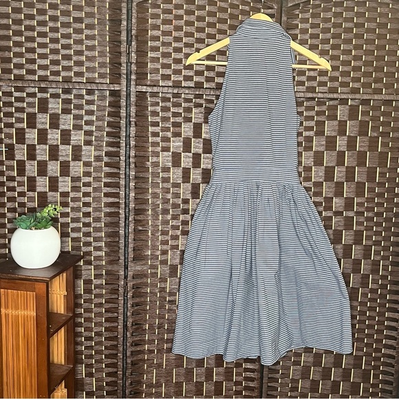 Michael Kors Blue and White Sleeveless Halter Sundress - Picture 4 of 8